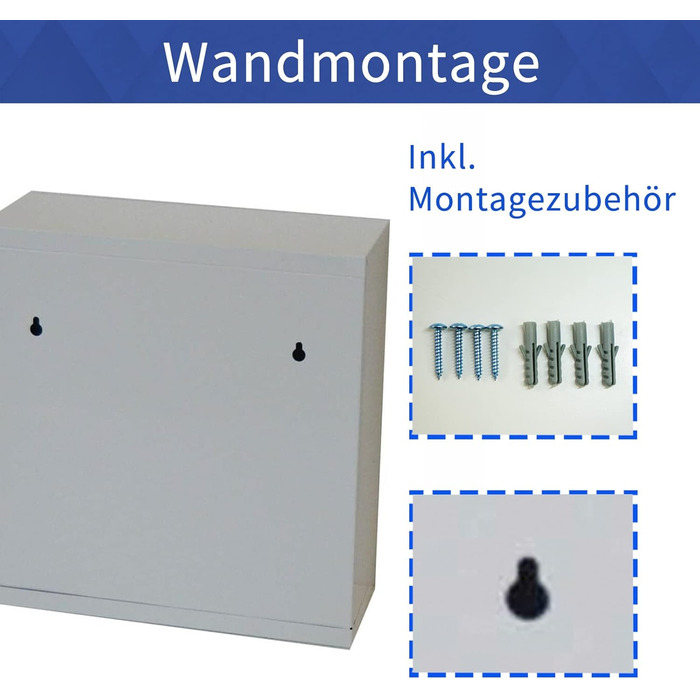 Шкафчик для ліків Style Home з замком, 60x30x12 см, 4 відділення, металевий, з дверцятами зі скла, включаючи 2 ключі (білий)