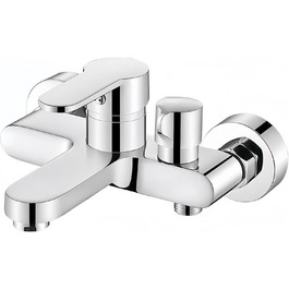 Змішувач для ванни та душу з підключенням 1/2 дюйма, накладний, з виходом для душу та наповнення ванни, хром