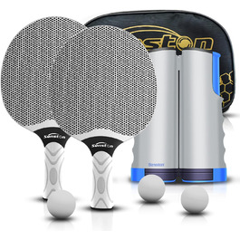 Набір ракеток для настільного тенісу Senston, професійні ракетки для настільного тенісу з 3 м'ячами, набір гумових ракеток для пінг-понгу (сірий і чистий)
