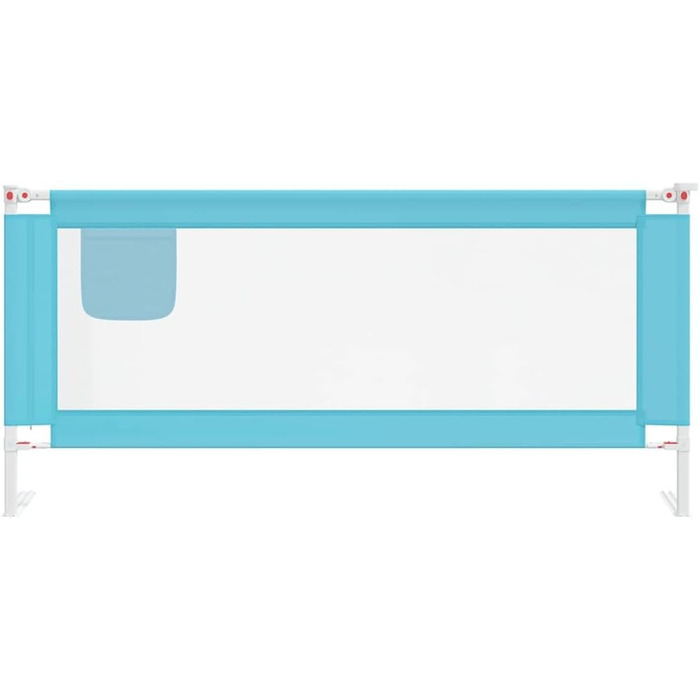 Бортик для ліжка дитячого vidaXL 200x25 см, синій, тканинний захист від випадання для малюків та дітей
