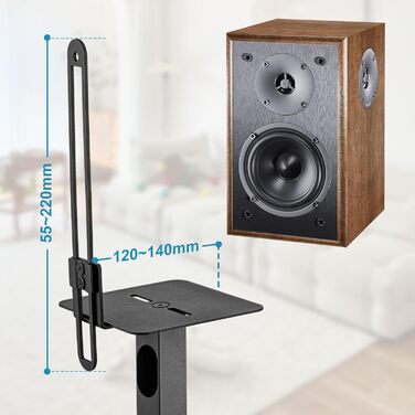 Підставка для акустики Dhouse, регульована висота, універсальна, поворотна на 360°, чорна (1 шт.)