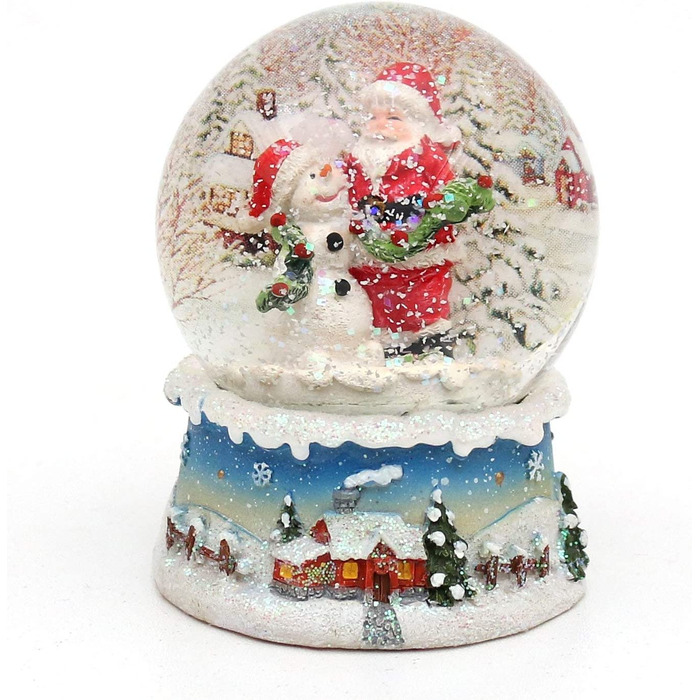 Деко герої24 чудова сніжна куля, Санта і Сніговик, розміри h/B / Ø куля близько 8,5 х 7 см/Ø 6,5 см, 500892-B