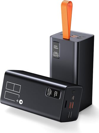 Дисплей, портативний зарядний пристрій, 80000mAh Orange, 90000mAh, PD 30W & QC 4.0, USB C, LED-