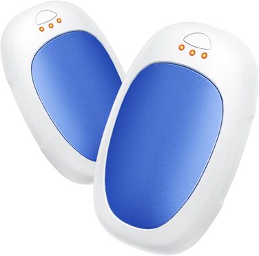 Jonwall Електричні грілки для рук, 2 шт., USB, багаторазові, портативні, 3 режими нагріву, для кемпінгу, полювання, гольфу, подарунок для жінок та чоловіків (блакитний)