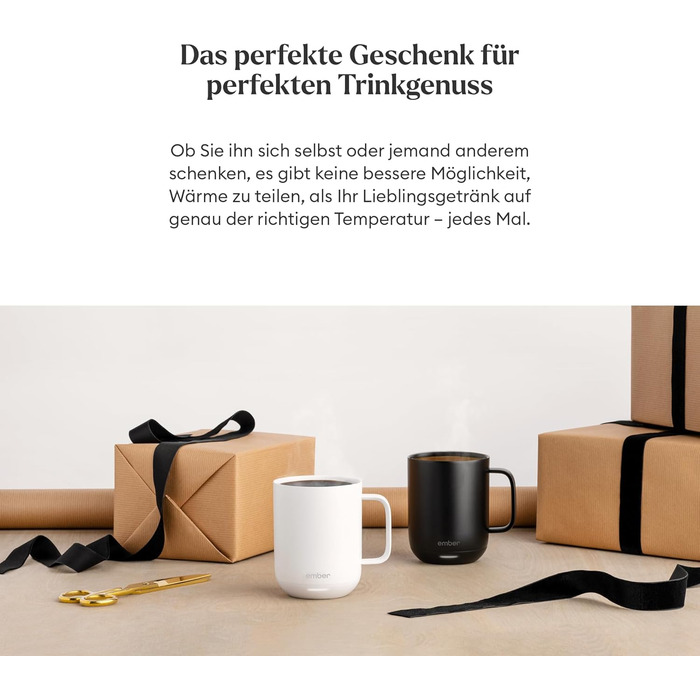 Розумний термокружка Ember Smart Mug 2, 295 мл, чорний: регулювання температури через додаток, LED дисплей, акумулятор, покращений дизайн