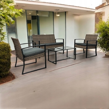 Комплект садових меблів NM-08 MTG, техноротанг, світло-коричневий