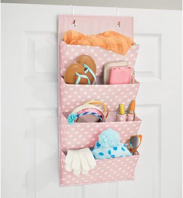 Підвісне зберігання mdesign з чотирма кишенями - дитяча кімната для зберігання дитячого взуття, аксесуарів та одягу-Tashenga