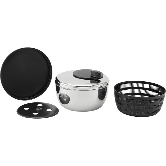 Салатниця-центрифуга WMF Gourmet, 25.4 см, Cromargan нержавіюча сталь, сіточковий кошик, придатна для миття в посудомийній машині