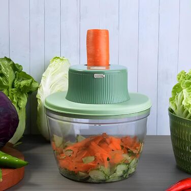 Електрична овочерізка 2-в-1 Salad Spinner Електрична овочерізка, сушарка для салату, сушарка для салату, багатофункціональна електрична м'ясорубка, велика ємність для домашнього використання