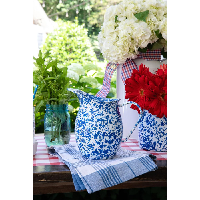 Круг Crow Canyon Home з емальованого посуду - великий, для дому та активного відпочинку, блакитний