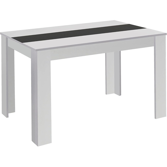 byLIVING Стільниця для кухні Nori: дерев'яний стіл 160x90 см, ефект дуба, знімні вставки чорного/білого кольору, висота 75 см