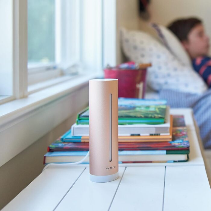 Датчик якості повітря Netatmo для дому: CO2, температура, вологість, шум - розумний контроль, здорове середовище, автоматичні сповіщення (NHC-EC)