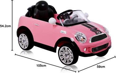 Електромобіль для дітей Rollplay MINI Countryman 12V, рожевий, з пультом керування, від 3 до 6 років