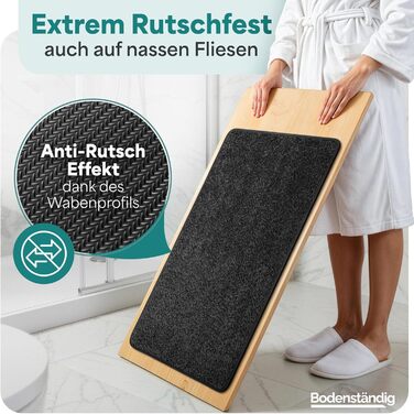 Килимок для ванної кімнати антрацит – неслизький, пральний, швидковисихаючий. Розмір 50x80 см.