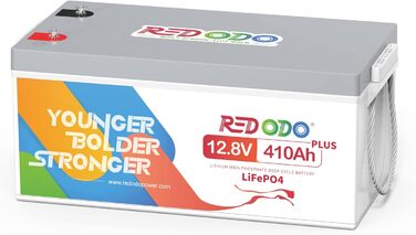 Акумулятор Redodo 12V 200Ah Plus LiFePO4, BMS 200A, вихід 2560 Вт, 4000 циклів для автофургону, сонячна система