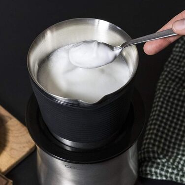 Пінка для кави Cecotec Power Moca Spume: приготування молока та шоколаду, холодний напір, нагрівання, підходить для миття в посудомийній машині, 400 мл, 650 Вт