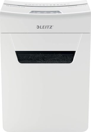 Leitz IQ 10X Premium Protect: Шредер для документів, 6 листів, білий, 18л, для офісу та дому, сертифікований TÜV+GS
