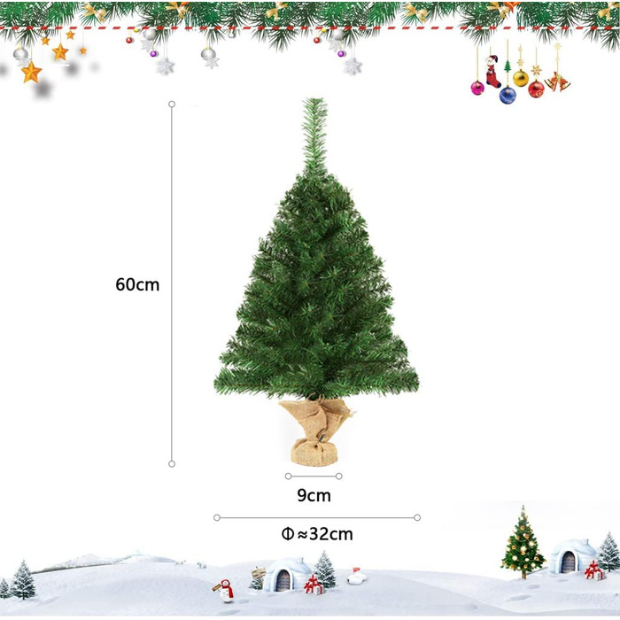 Ялинка САЛКАР штучна з 868 вершинами, ялинка штучна швидкого будівництва з урахуванням рослинності. Підставка для різдвяної ялинки, Різдвяна прикраса-2,1 м (зелений, 60 см)