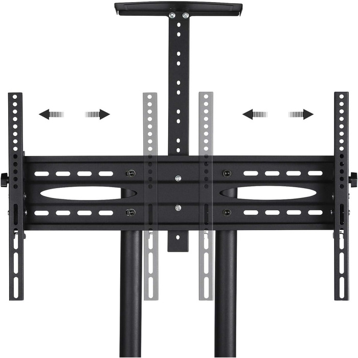 Візок для телевізора Yaheetech 32-65 дюймів VESA від 200x200 до 600x400 мобільний регульований 3 полиці з гальмом