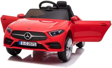 Дитячий електромобіль Mercedes CLS 350 AMG Babycar, ліцензія, 12V акумулятор, шкіряні сидіння, дистанційне керування, MP3, червоний
