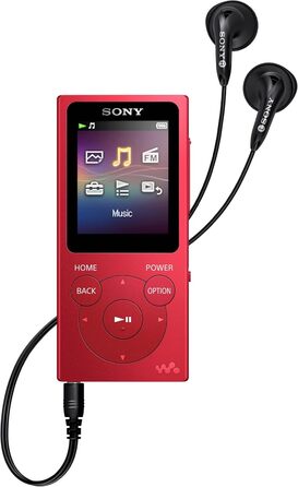 MP3-плеєр Sony NW-E394 Walkman з FM-радіо, 8 ГБ, USB 2.0, червоний