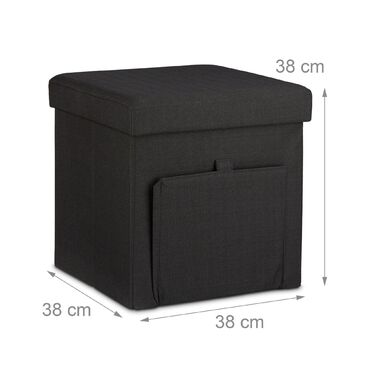 Relaxdays Складний табурет з кришкою