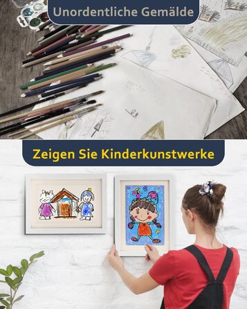 Рамка для дитячих малюнків Ciscle, A3, для творчості та робіт, з фронтальним відкриванням, 1 шт. (біла)