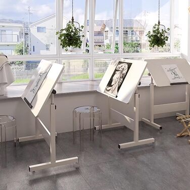 Стіл для малювання Art Desk: регульована висота та кут нахилу, для дому та офісу, чорний (40 x 60 см)