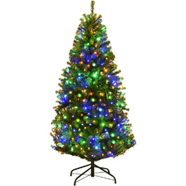 Світлодіодна штучна Різдвяна ялинка з 11 режимами освітлення і 5 змінами кольору, ялинка з металевою підставкою, Ch, 120/150/180/210