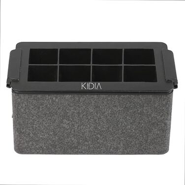 Силіконова форма Kidia Clear Ice, 8 кубиків 5x5 см, прозора, для коктейлів, віскі, бармен