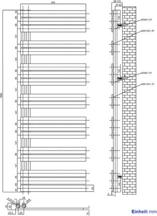 Електричний рушникосушарний радіатор Heilmetz Badheizkörper з плоским дизайном, білий, 400x1176 мм, 494W