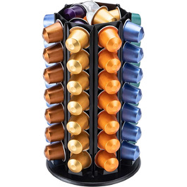 Тримач для капсул кави Bagoo для Nespresso з поворотним механізмом 360° та додатковим відсіком для капсул (56+)