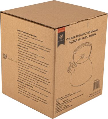 Електричний чайник Karl Hausmann 2.5L з автоматичним свистком - нержавіюча сталь, для Induktion, Gas та Electric плит