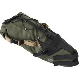 Велосипедна сумка-сідло AGU Seat-Pack, сідло для байкпакінгу 10 л, водовідштовхувальне, світловідбиваюче, легке складання, 100 перероблений поліестер - (армійський зелений)