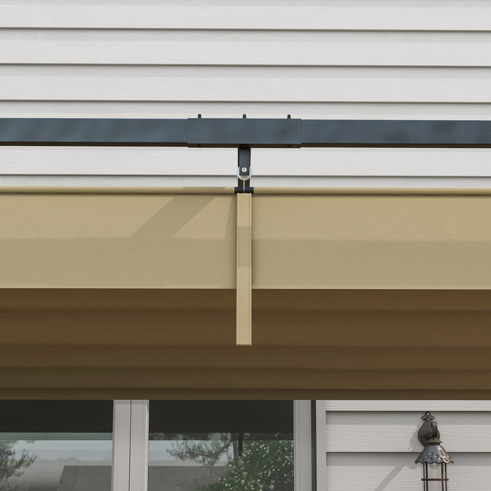 Пергола, міцний сонцезахист для саду, балкону, тераси, виготовлена з металу та пластику, захищає від ультрафіолету та вологи, кольору хакі