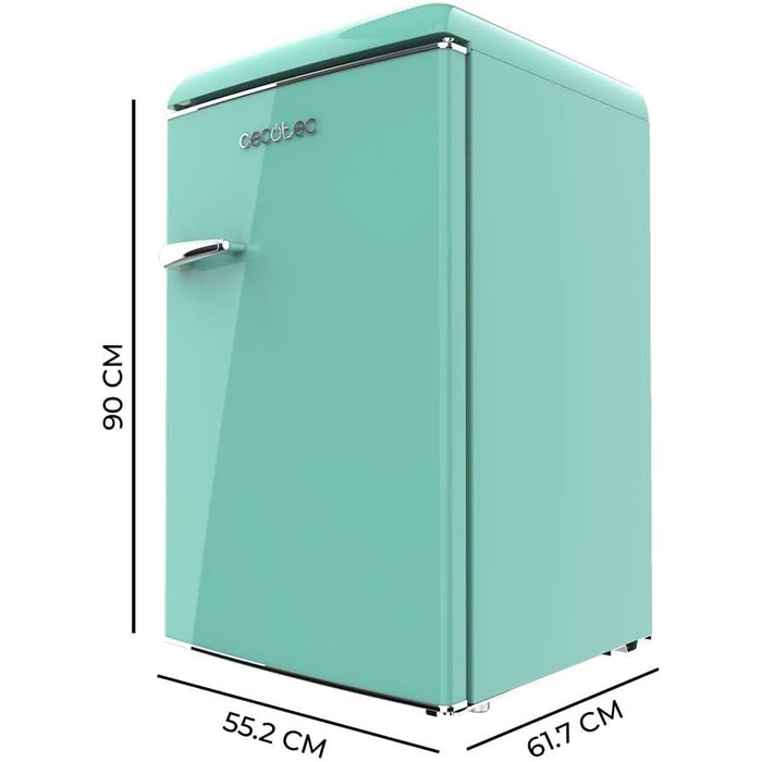 Міні-холодильник Cecotec Bolero CoolMarket TT Origin 45: зелений, 110 л, 1 дверцята, ретро-дизайн