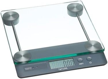 Кухонні ваги Taylor Pro Digital з таро-функцією, 14,4 кг, прозорі
