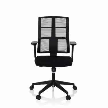 Офісне крісло / поворотне крісло SPINIO сітка / тканина чорна hjh OFFICE