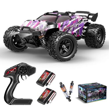 RC Автомобіль Monstertruck 1:18 4WD, Позашляховик 40 км/год, Металеве передавання, 2x1300mAh, Рожевий - для дорослих та дітей від 10 років