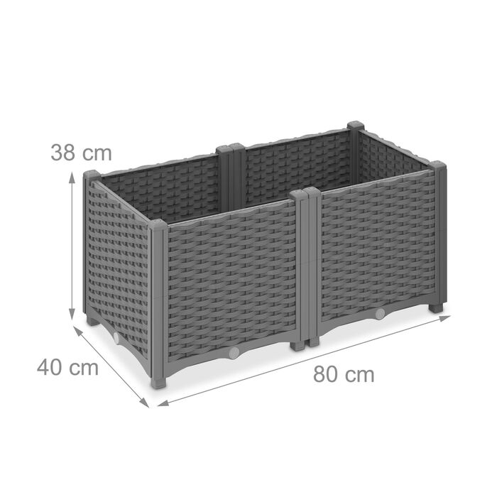 Горщик для рослин Relaxdays з імітацією ротангу