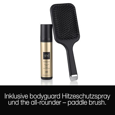 Набір ghd Platinum+ з ghd bodyguard та універсальною щіткою Paddle Brush