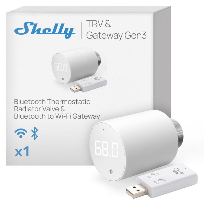 Shelly Blu TRV & Gateway Gen3: Розумний терморегулятор Bluetooth/Zigbee для радіаторів, інтеграція з Alexa та Google Home