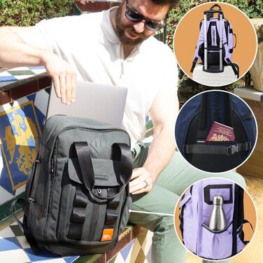 Рюкзак Cabin Max Memphis 20L Unisex Backpack - 40x20x25см Рюкзак для ручної поклажі з інтегрованим пакувальним кубом. Ідеальна сумка-рюкзак для ручної поклажі Ryanair Розміри 40 x 20 x 25 см Сірий