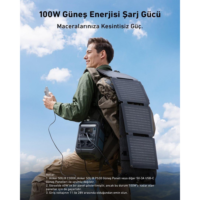 Портативна електростанція Anker SOLIX C300X, ємність 288 Wh, номінальна потужність 600 W