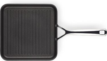 Сковорода-гриль Le Creuset з антипригарним покриттям, алюміній, 23 см, для всіх плит (вкл. індукційну), сіра/срібна