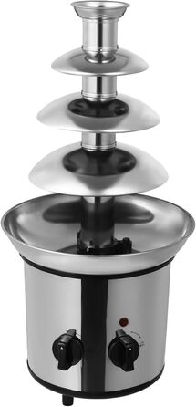 Шоколадний фонтан 4 яруси, з нержавіючої сталі, функція потоку, для вечірок, ресторанів, дому, 170W, білий, 21.5 x 45 см