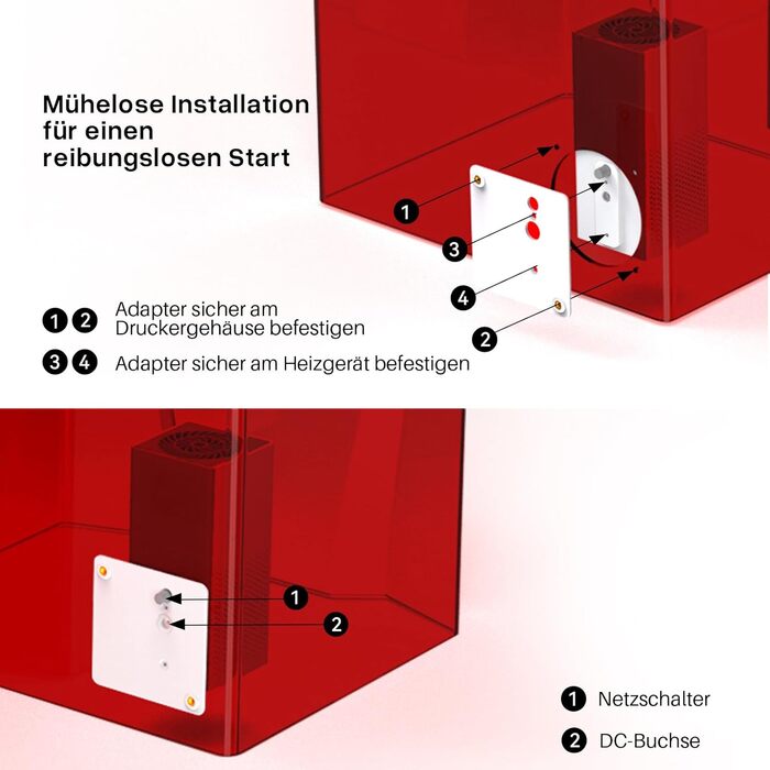 Повітряочисник ELEGOO для 3D-принтерів: видаляє TVOC, сумісний з Mars 4, Saturn 3, Saturn 2, розмір 210x247x410 мм (з міні-нагрівачем)