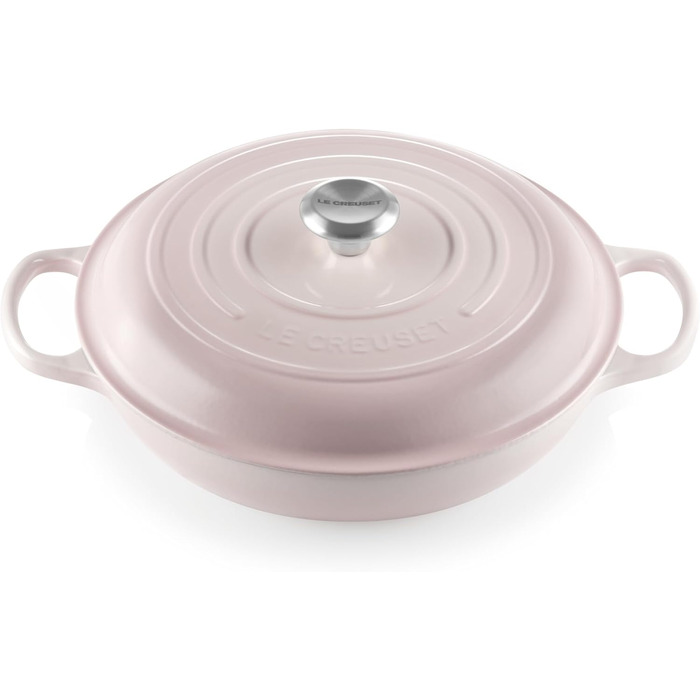 Le Creuset Signature Чавунний горщик Gourmet, Ø 30 см, 3,5 л, для всіх плит (включно з індукцією), Рожевий Shell, 21180307774430