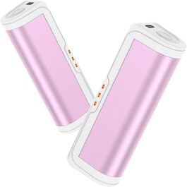 Jonwall Електричні грілки для рук, перезаряджаються, 2 шт., USB, 3 рівні нагріву, для кемпінгу, гольфу, подарунок для жінок та чоловіків (Рожевий)