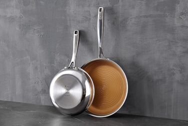 Набір сковорідок MasterPRO GIRO (20+28 см) з антипригарним покриттям ILAG, 3-шаровий, індукційний, для духовки, без PFAS/PFOA/PTFE, з нержавіючою сталею